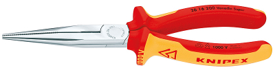 Kapëse prerëse gjysmë rreth Knipex 26 16 200, 200mm, e izolume VDE, e kuqe