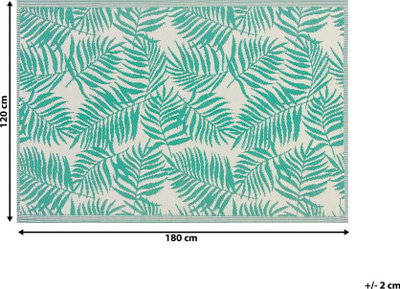 Tapet për jashtë KOTA, 120 x 180 cm, që i duron motit, mint green