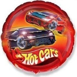 Ballon folie me makinë Hot Wheels, 46 cm, i kuq