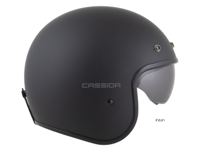 Helmetë moto CASSIDA Oxygen 2.0 Solid, open face, vizor dielli, e zezë mat gri e errët