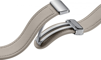 Rrip ore Samsung Galaxy Watch Hybrid Leather, 20mm, bezhë, i hapur