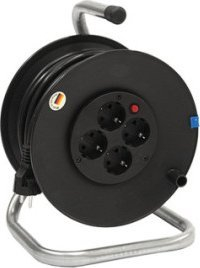 Rrotull kablloje Bachmann Cable Reel, 25 m, 4 prizë SCHUKO, e zezë