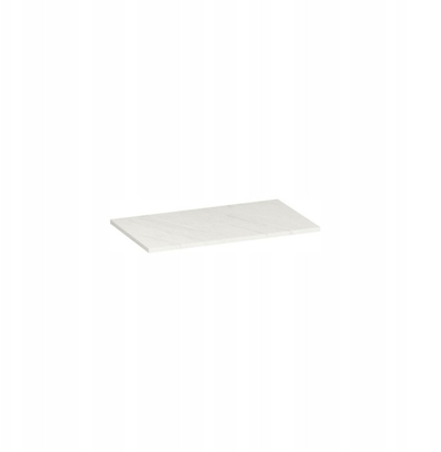 Banak banjo Cersanit Long Countertop 80, panel kompensatë që s’e ha lagështira, efekt mermer, i bardhë