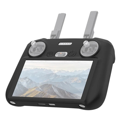 Kuti mbrojtëse Puluz për DJI RC 2, silikon, për telekomandë droni, e zezë