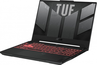 Laptop ASUS TUF Gaming A15, 15.6", AMD Ryzen 5 7535HS, 16 GB RAM, 512 GB SSD, NVIDIA GeForce RTX 4060, i zi dhe i hirtë