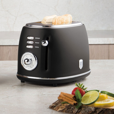 Toaster Berlinger Haus BH-9642, 2 feta, funksion shkrirje, i zi mat