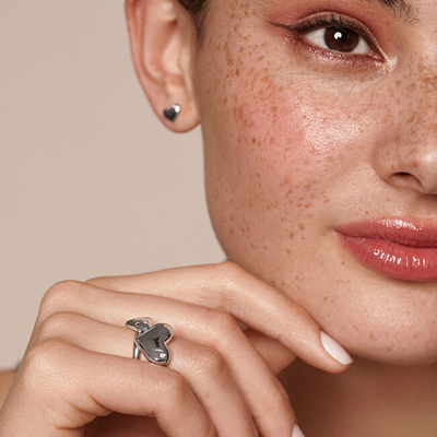 Unazë për femra Hot Diamonds Desire DR275, e argjendtë