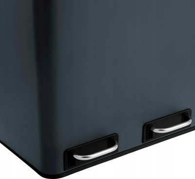 Kosh riciklimi SONGMICS 2 x 30L, çelik inox, me pedale, gri