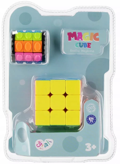 Lodër kub magjik Mega Creative Magic Cube, set 2 copë, 3x3, shumëngjyrësh