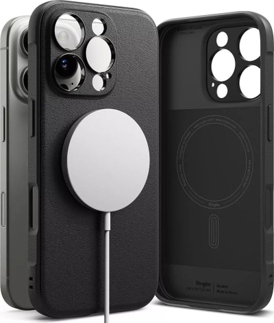 Këllëf telefoni Ringke Onyx Magnetic, për iPhone 16 Pro Max, me MagSafe, ngjyrë e zezë