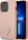 Futrollë Guess Saffiano Triangle Logo për iPhone 14 Pro 6.1", hardcase, rozë