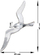 Skulpturë murale Americana Flying Seagull, alumin, 47 cm, argjendi