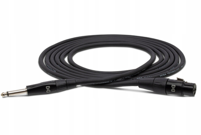 Kabllo mikrofoni Hosa HMIC-010HZ, 3 metra, XLR në 1/4" TS, e zezë