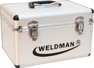 Aparat saldimi inverter Weldman MINI ARC 160 Synergy, 160A, set me valixhe alumini, portokalli