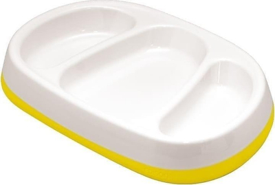 Pjatë për fëmijë Cambro, me ndarje, bazë kundër rrëshqitjes, shumëngjyrëshe
