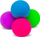 Top antistres Emotions Squish Ball, i butë, shumëngjyrësh