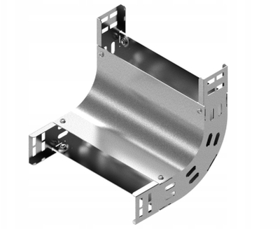Kthesë kabllore 90° Baks LUNJ100H60, 100x60mm, metalike, gri