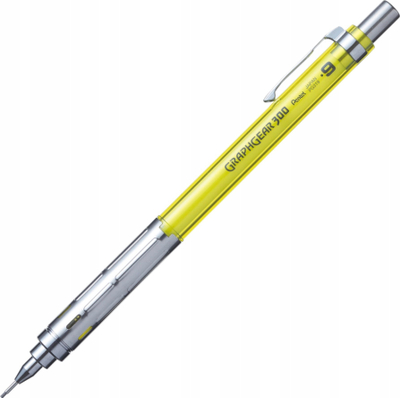 Laps mekanik Pentel GraphGear 300, 0.9mm, i verdhë