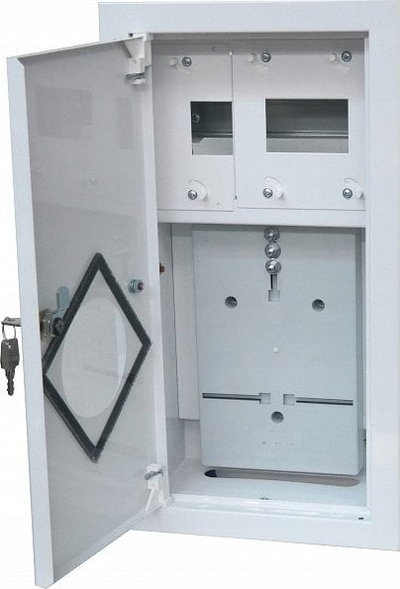 Kuti shpërndarje e fshehtë Alfako 1F TL 1F, për matës elektronik dhe 6 mbrojtje, metal, e bardhë
