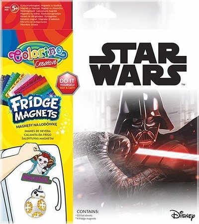 Set kreativ Colorino Star Wars, 4 magnetë për frigorifer, fletë folje shumëngjyrëshe