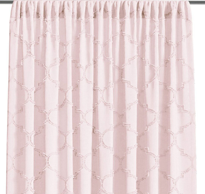 Perde dritë AmeliaHome Delva Pleat, 270x140 cm, poliester, rozë