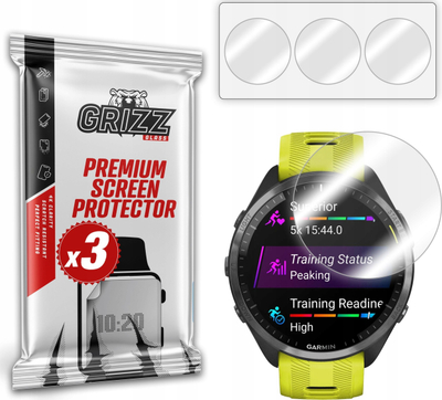 Fletë mbrojtëse ekrani Hydrogel 3PACK për Garmin Forerunner 965, transparente