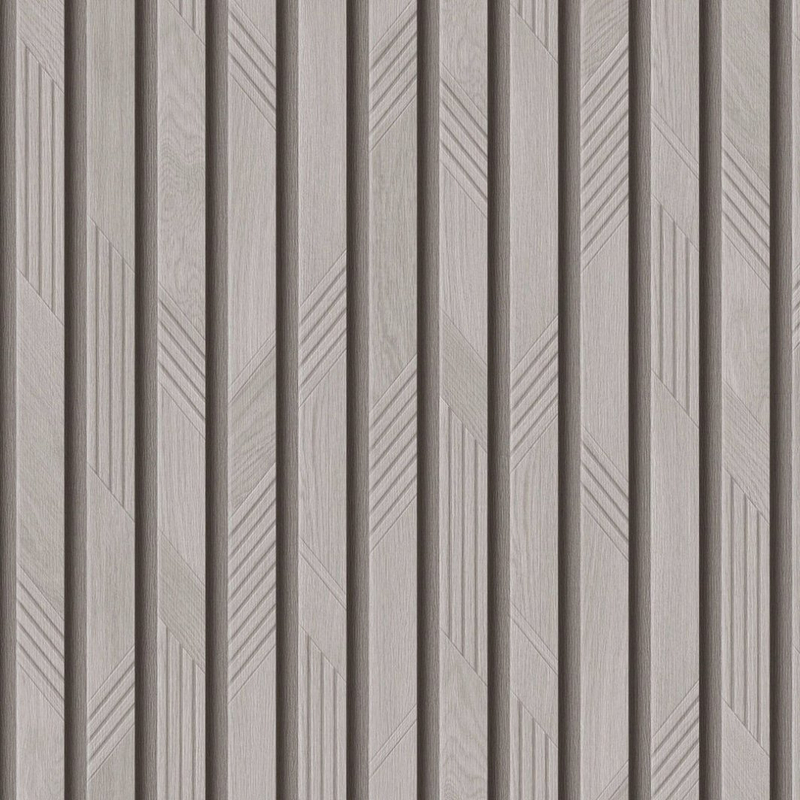 Tapet muri Sintra 3D slats, vinyl non woven, 53cm x 10m, gri argjendi