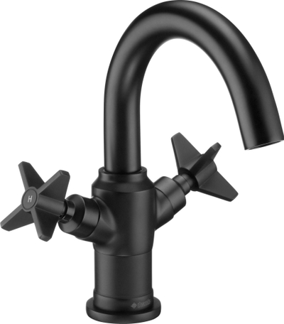 Rubinet lavamani Deante Washbasin, bronx, ngjyrë nero mat, me dy doreza