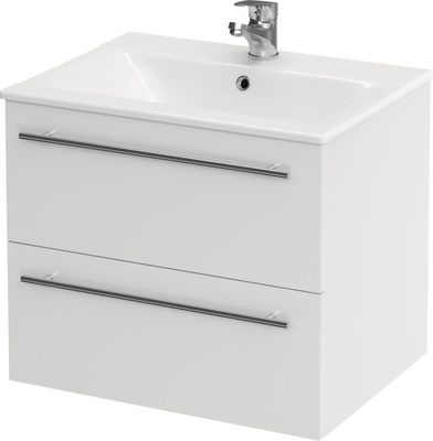 Set lavamani me dollap Cersanit Gracja Ontario 60 cm, 2 sirtarë, qeramik, i bardhë