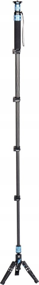 Monopod fotografik Sirui P-325FS, fibër karboni, me këmbë mbështetëse, i zi