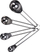 Set lugë matëse kuzhine, 4 copë, çelik inox, argjendtë