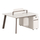 Workstation Newline HM18276, 2 vende pune, melaminë, këmbë alumini, 140x120x75 cm