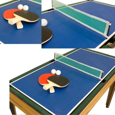 Tavolinë lojrash Enero Multi Game 9in1, futbol tavoline edhe bilardo, shumëlojëshe, dru natyral