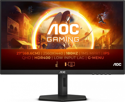 Monitor AOC Q27G4X, 27\", Quad HD, 180Hz, i zi