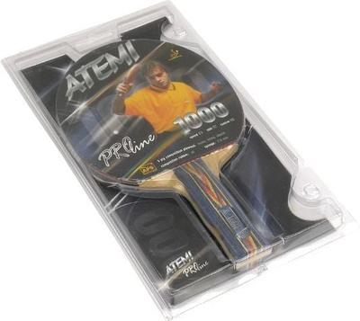 Raketë pingpongu Atemi 1000 PRO LINE, sfungjer 2.0mm, e kuqe e zezë