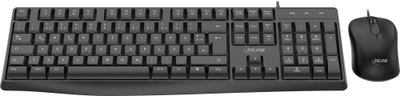 Сет тастатура и глушец InLine Basic Desktop II, УСБ, 1200 DPI, црн