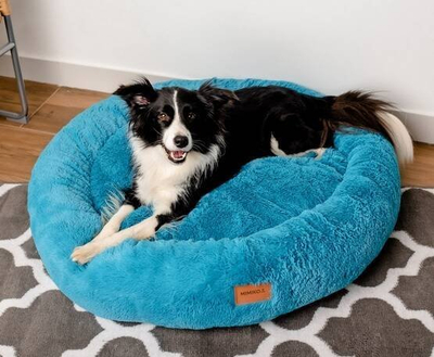 Shtrat qeni MIMIKO Pets Shaggy Round XXL, donut rreth, antirrëshqitës, turkez