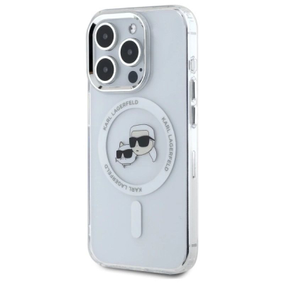 Mbrojtëse telefoni Karl Lagerfeld KLHMP15XHLSKCH, për iPhone 15 Pro Max 6.7", hardcase MagSafe, e bardhë