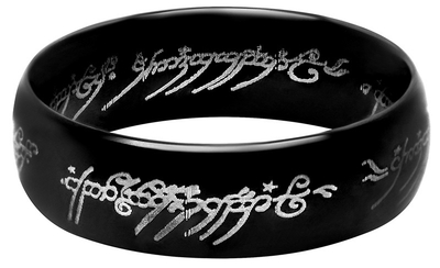 Unazë Silvego, The Lord of the Rings black, 64 mm