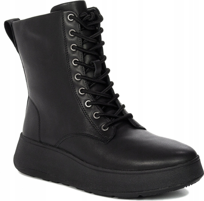 Këpucë për femra FitFlop F-Mode W GM4-090, lëkurë natyrale, me lidhëse, të zeza