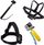 Set aksesorësh Hurtel 5 në 1 për kamera GoPro SJCAM, monopod selfie, dorezë notuese, i zi
