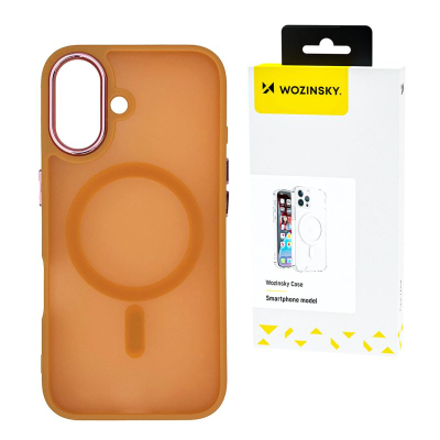 Këllëf telefoni Wozinsky Fashion MagSafe për Samsung Galaxy S24 FE, TPU, portokalli