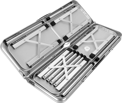 Set tavoline palosëse turistike Enero Folding, 90x60x70 cm, 2 stola alumini, jeshile