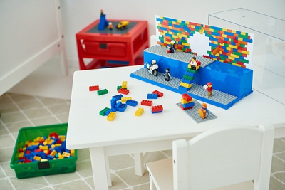 Kuti koleksionuese LEGO Iconic, e kuqe / transparente