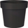 Vazo lulesh Ibergarden plastike, diametër 25 cm, gri antracit