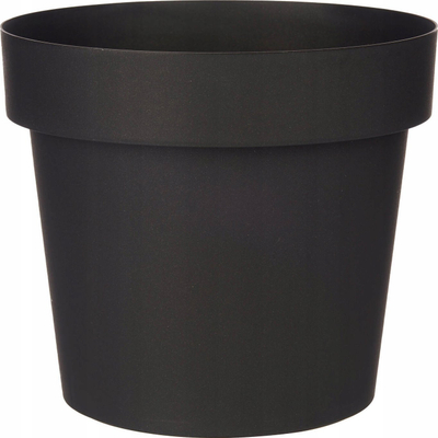 Vazo lulesh Ibergarden plastike, diametër 25 cm, gri antracit
