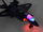Lodër avion luftarak Jokomisiada F-35, metal, me dritë dhe zë, i zi