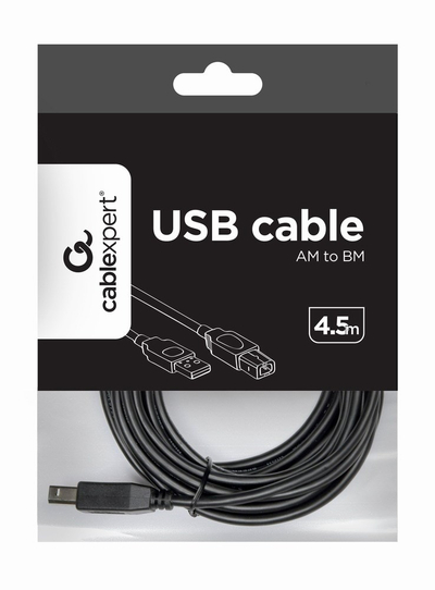 USB кабел Gembird CCP USB2 AMBM 15, USB A во USB B, 4.5 m, црн