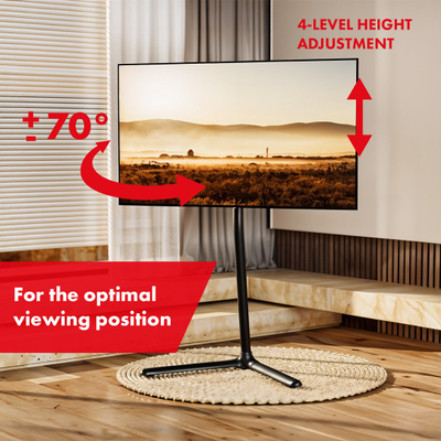 Stativ dyshemeje për TV Maclean MC-494, 32-70", VESA 400x400, 40kg, i zi