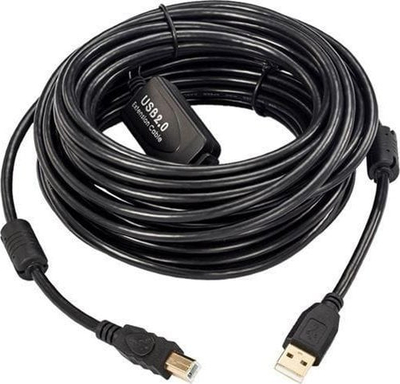 Kabllo USB MicroConnect USBAB10B ACTIVE, USB A me USB B, 10m, e zezë